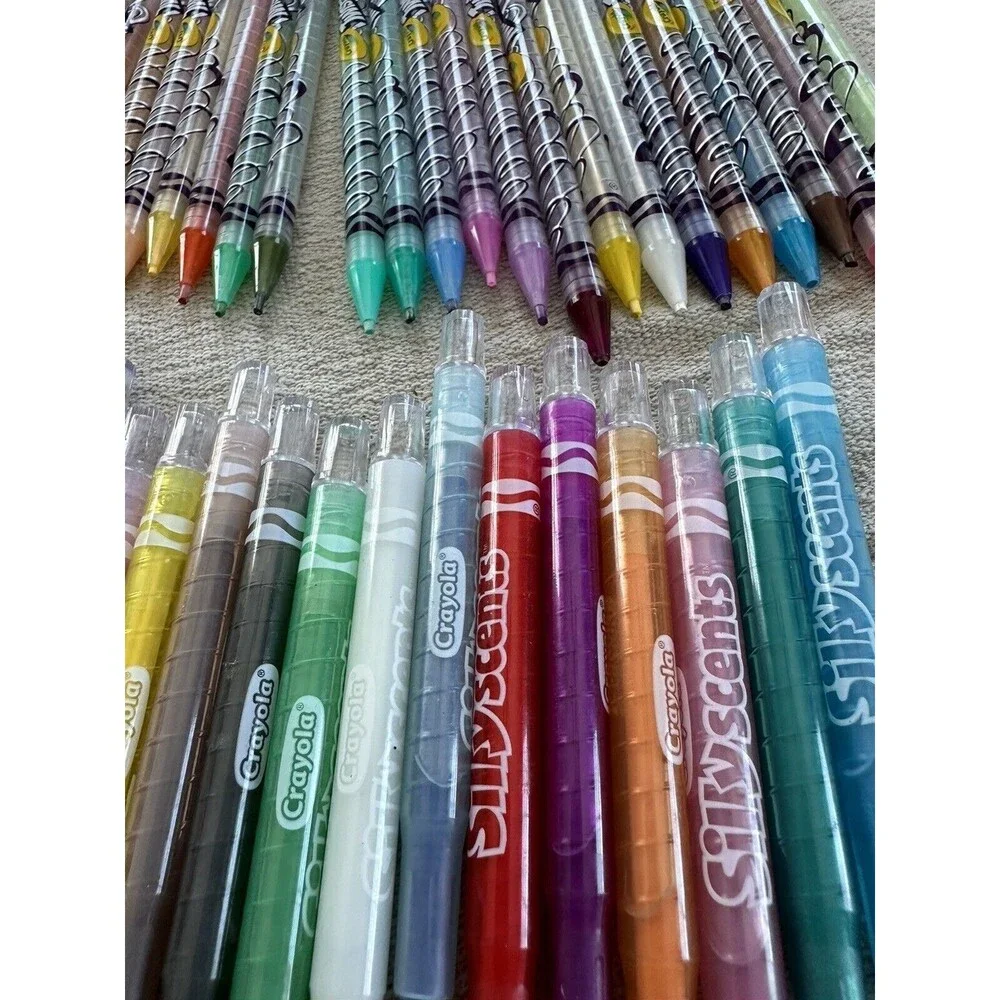 Lot of Silly Scents Crayons Crayola Twistable Colored Pencils and Colored Pencil